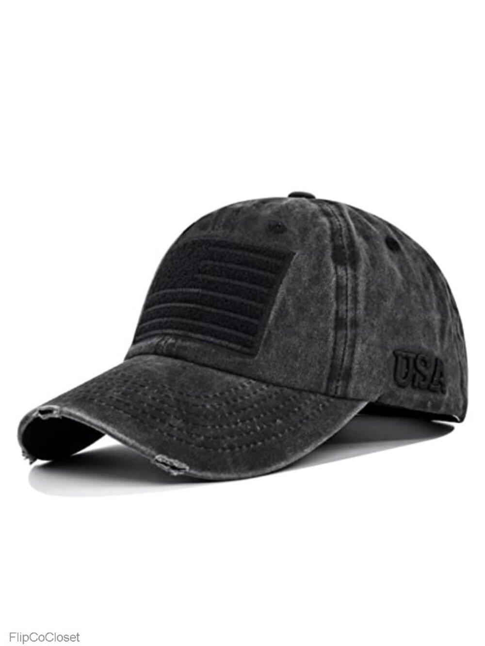 American Flag Baseball Cap Adjustable Vintage Washed Cotton Denim Unisex